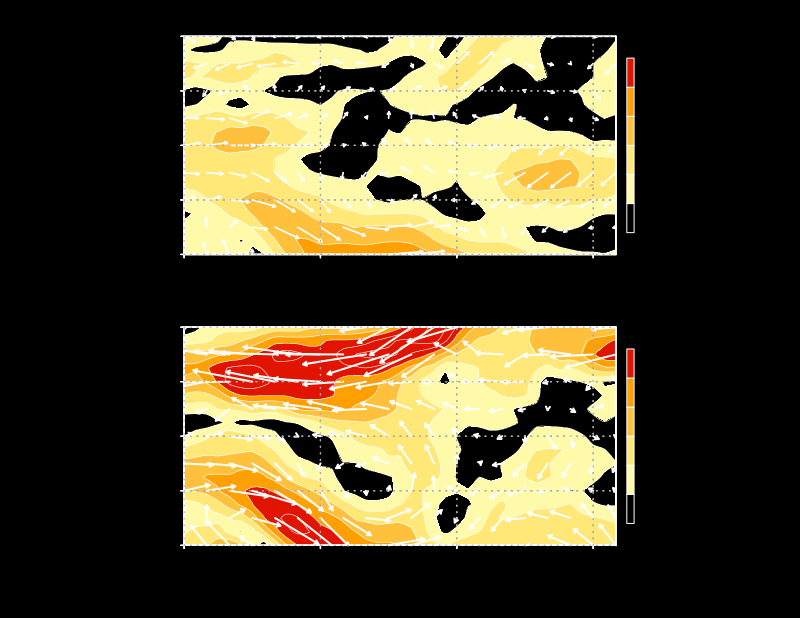 10-Day Winds and Anomalies at 200 Hectopascals